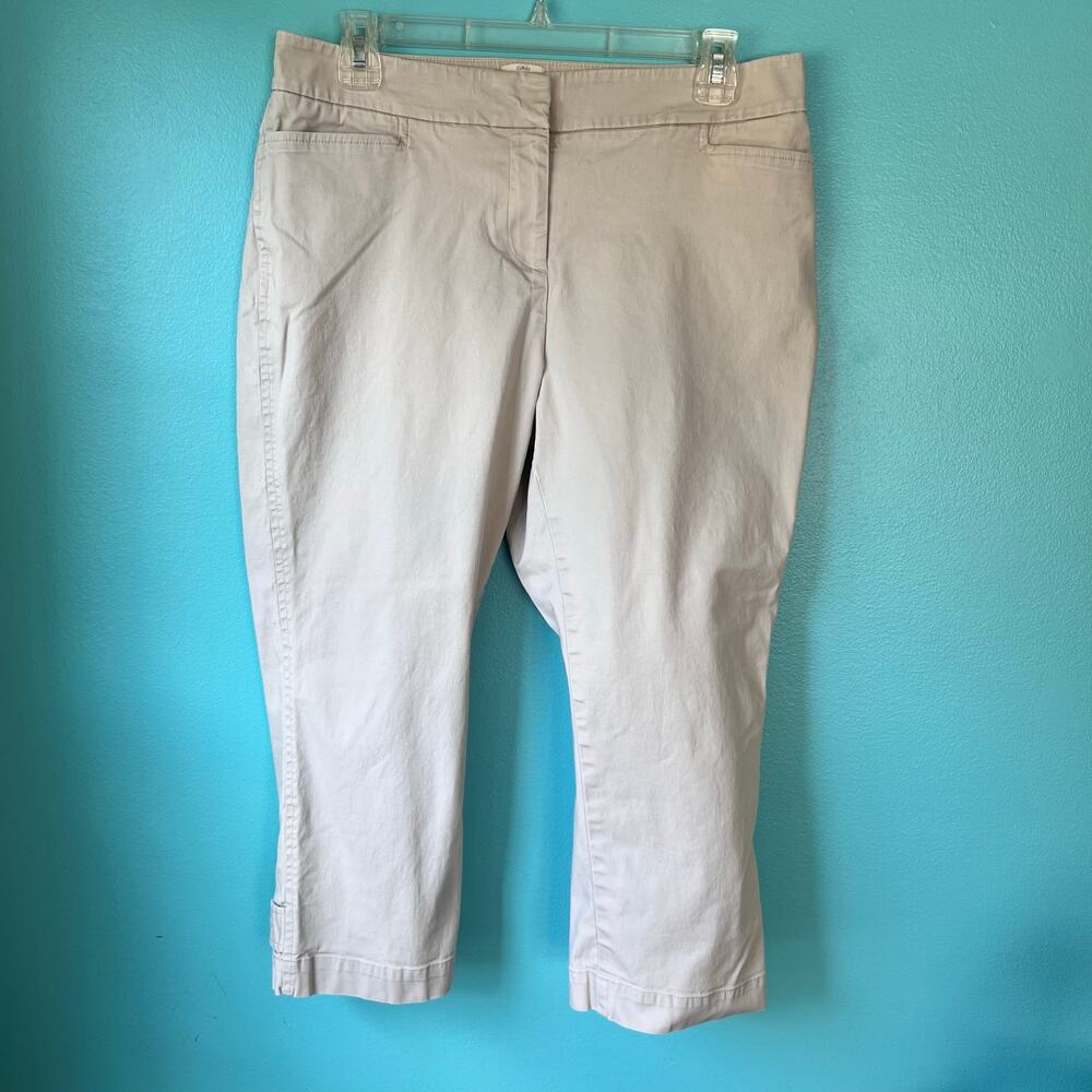 Talbots Capri Pants Womens 10 Petite Tan Kacki Casual